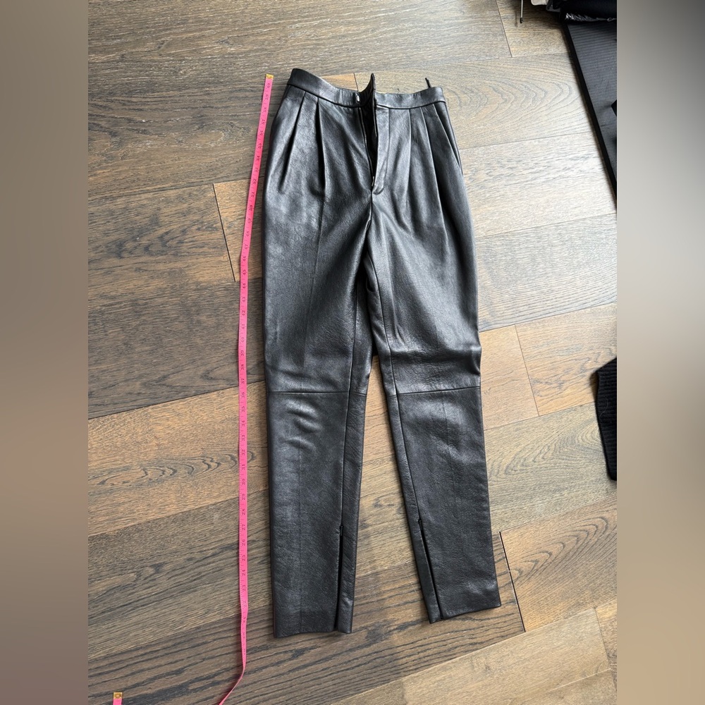 YSL Saint Laurent $3250 pleated lamb leather pants - Picture 9 of 9